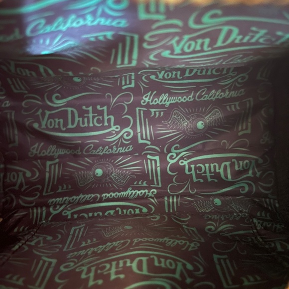 Authentic Von Dutch Lime Cheetah Bowling Bag Crossbody Purse Y2K Retro Vibe - Picture 12 of 14